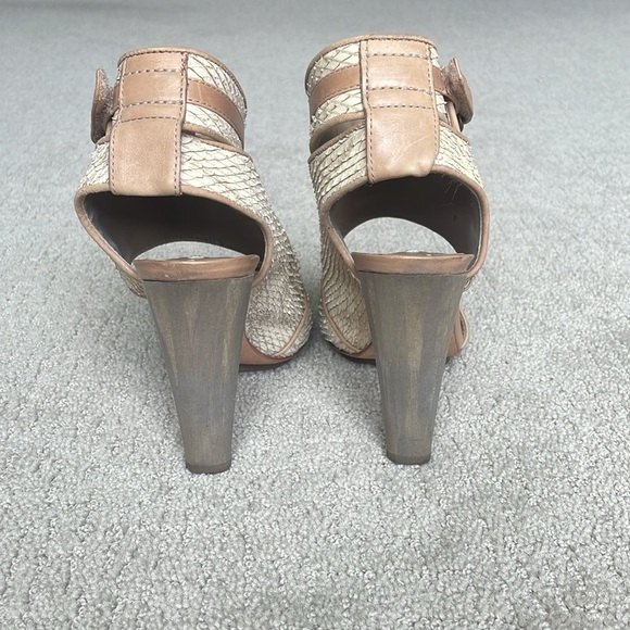 BCBGMAXAZRIA Martha Snakeskin Open Toe Sandals - Picture 3 of 5